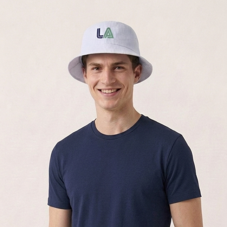 Seaside Seersucker Bucket