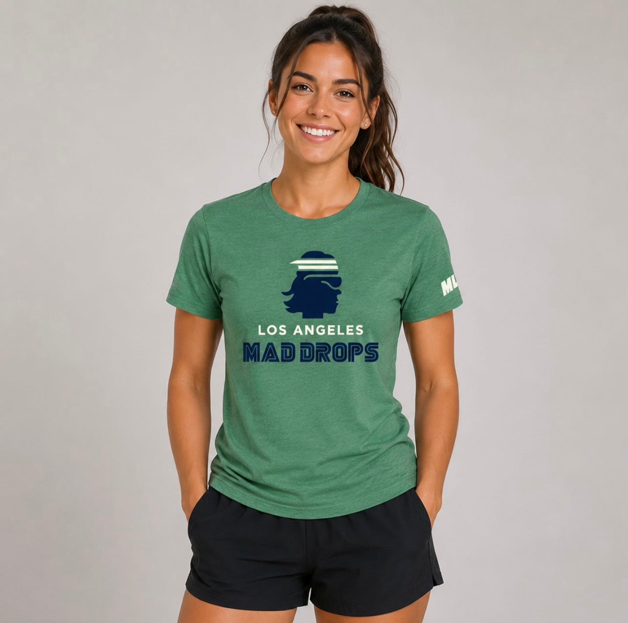 LA Mad Drops Heritage Tee – Vivid Green Heather